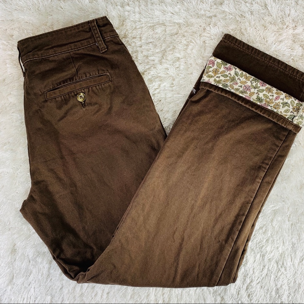 Natural Reflections Brown Flannel Lined Pants Sz 6